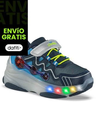 Tenis Patines Luces Morina Azul Osc Los Gomosos Para Niño Los Gomosos