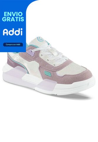 Tenis Urbanos Unical Beige-Mora Los Gomosos Para Niña Los Gomosos