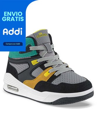 Tenis Urbanos Opinil Gris-Verde Los Gomosos Para Niño Los Gomosos