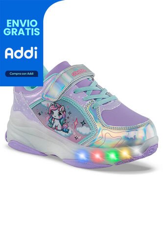 Tenis Patines Luces Relaxi Mora Los Gomosos Para Niña Los Gomosos