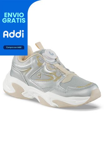Tenis Urbanos Ganila Plata Los Gomosos Para Niña Los Gomosos