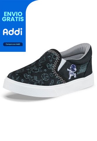 Tenis Casuales Ekel Negro Los Gomosos Para Niño Los Gomosos