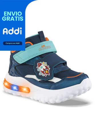 Tenis Con Luces Canez Azul Osc Los Gomosos Para Niño Los Gomosos