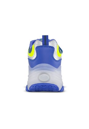 Tenis Patines Luces Tordo Azul-Plata Para Niño Los Gomosos