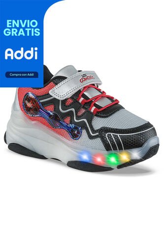 Tenis Patines Luces Morina Rojo Los Gomosos Para Niño Los Gomosos