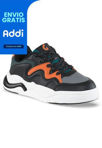 Tenis Urbanos Ogrimi Gris-Negro Los Gomosos Para Niño Los Gomosos