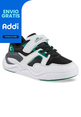 Tenis Casuales Tynar Negro-Blanco Los Gomosos Para Niño Los Gomosos