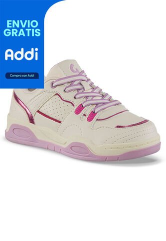 Tenis Urbanos Samien Beige-Fucsia Los Gomosos Para Niña Los Gomosos