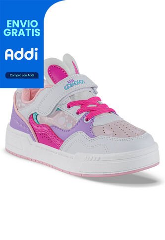 Tenis Casuales Mirez Blanco Los Gomosos Para Niña Los Gomosos
