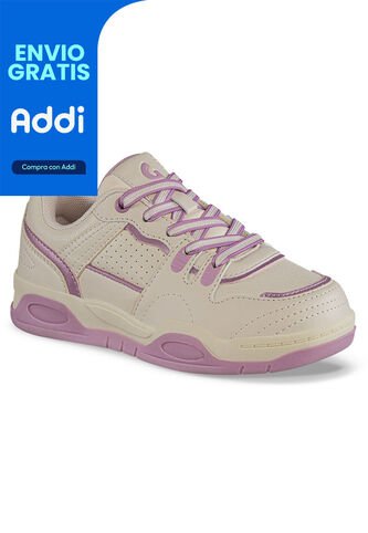 Tenis Urbanos Samien Beige-Rosa Los Gomosos Para Niña Los Gomosos