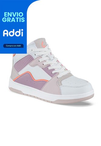 Tenis Urbanos Kuxoj Blanco-Mora Los Gomosos Para Niña Los Gomosos