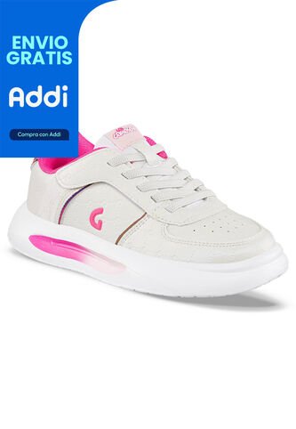 Tenis Urbanos Comarin Blanco-Fucsia Los Gomosos Para Niña Los Gomosos