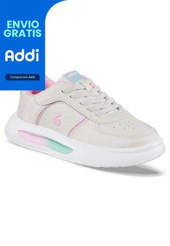 Tenis Urbanos Comarin Blanco-Rosa Los Gomosos Para Niña Los Gomosos