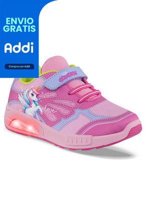 Tenis Luces Felva Fucsia Para Niña Los Gomosos