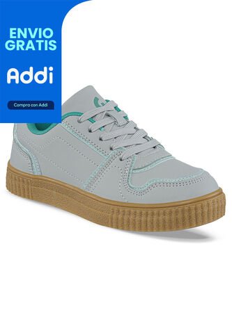 Tenis Urbanos Zynora Gris Para Niña Los Gomosos Los Gomosos