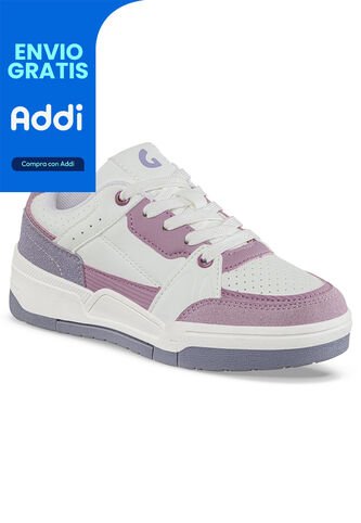 Tenis Urbanos Bejix Blanco-Mora Para Niña Los Gomosos Los Gomosos