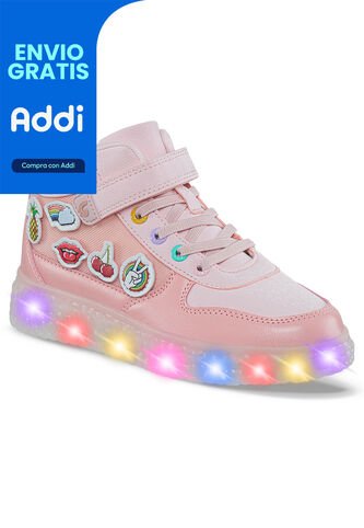 Tenis Luces Gernal Rosa Para Niña Los Gomosos Los Gomosos