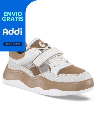 Tenis Urbanos Vaxo Café-Beige Para Niño Los Gomosos Los Gomosos