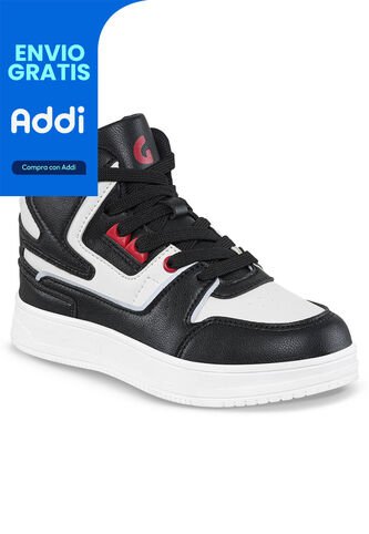 Tenis Urbanos Ruype Negro-Blanco Para Niño Los Gomosos Los Gomosos
