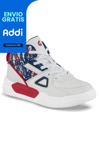 Tenis Urbanos Virwo Blanco-Azul O Para Niño Los Gomosos Los Gomosos