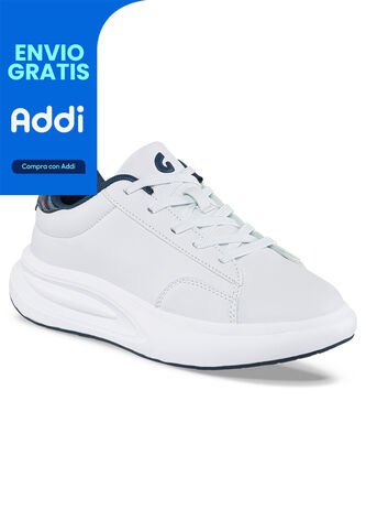 Tenis Urbanos Kinfer Blanco-Azul O Para Niño Los Gomosos Los Gomosos