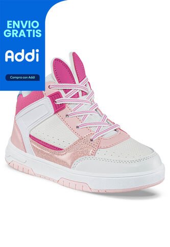 Tenis Urbanos Gury Blanco-Rosa Para Niña Los Gomosos Los Gomosos