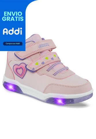 Tenis Luces Dencel Rosa Para Niña Los Gomosos Los Gomosos