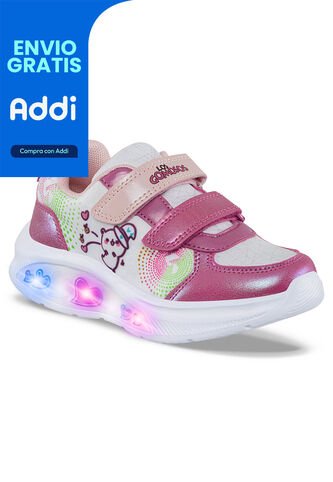 Tenis Luces Asfir Fucsia Para Niña Los Gomosos Los Gomosos