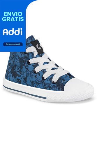 Tenis Blendin Alto Azul Para Niño Los Gomosos Los Gomosos