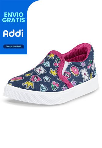 Tenis Tess Azul Osc Para Niña Los Gomosos Los Gomosos