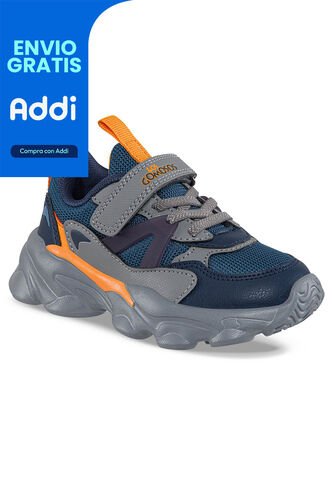 Tenis Lumar Azul O-Gris Para Niño Los Gomosos Los Gomosos