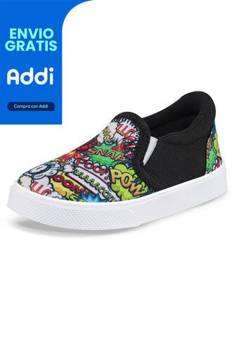 Tenis Trinket Negro Para Niño Los Gomosos Los Gomosos