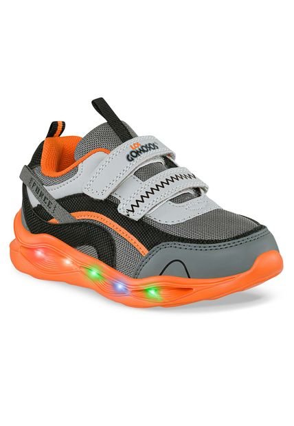 Tenis Con Luces Padma Gris-Bla Para Niño Los Gomosos