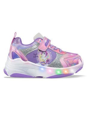 Tenis Patines Con Luces Turfi Mora-Rosa Para Niña Los Gomosos
