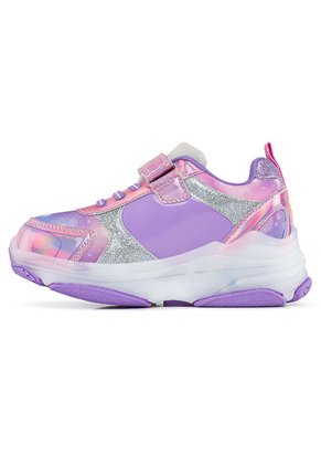 Tenis Patines Con Luces Turfi Mora-Rosa Para Niña Los Gomosos