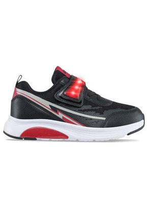 Tenis Luces Dacum Negro-Rojo Para Niño Los Gomosos