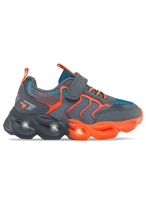 Tenis Con Luces Kenir Gris-Blanco Para Niño Los Gomosos