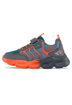 Tenis Con Luces Kenir Gris-Blanco Para Niño Los Gomosos