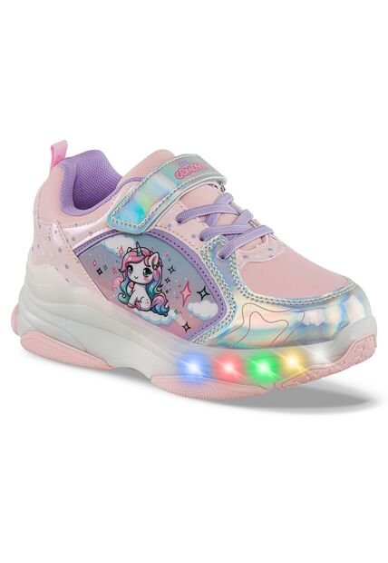 Tenis Patines Luces Relaxi Rosa Los Gomosos Para Niña
