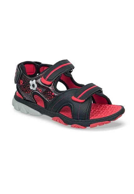 Sandalias Fussball Negro Para Niño Los Gomosos