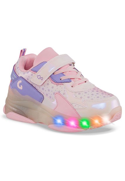 Tenis Patines Luces Grade Rosa Para Niña Los Gomosos