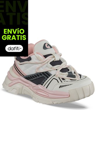 Tenis Urbanos Gadom Beige-Rosa Los Gomosos Para Niña Los Gomosos