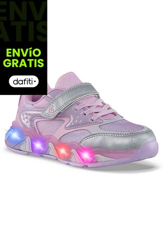 Tenis Luces Lumera Rosa Los Gomosos Para Niña Los Gomosos