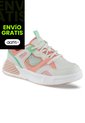 Tenis Casuales Jipot Blanco-Coral Los Gomosos Para Niña de Los Gomosos