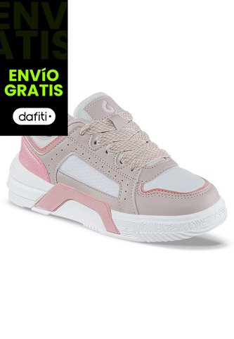 Tenis Casuales Tazimo Blanco-Rosa Los Gomosos Para Niña Los Gomosos