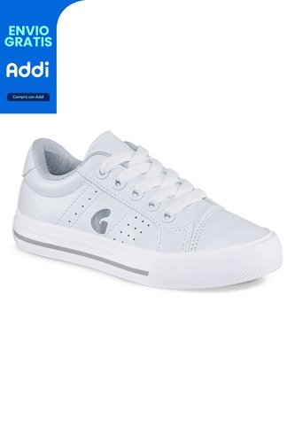 Tenis Escolares Capra Bajo Blanco Para Niño Y Niña Los Gomosos Los Gomosos