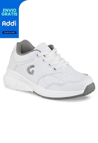 Tenis Escolares Gomyschool C New Blanco Para Niño Y Niña Los Gomosos Los Gomosos