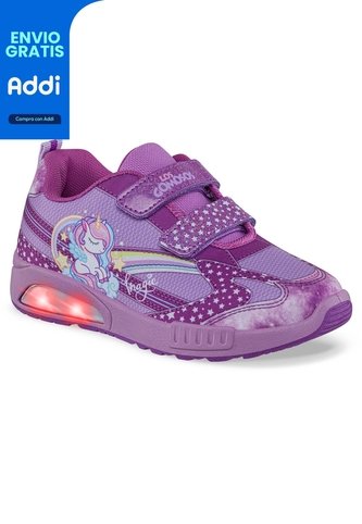 Tenis Con Luces Teno Fucsia Los Gomosos Para Niña Los Gomosos