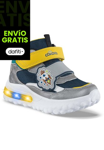 Tenis Con Luces Canez Gris Los Gomosos Para Niño Los Gomosos