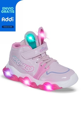 Tenis Con Luces Pidom Rosa Los Gomosos Para Niña Los Gomosos